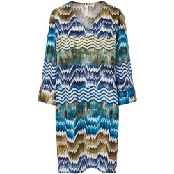 Vestido de playa con manga estampado