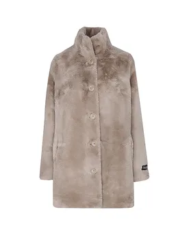 Mantel in Felloptik NONNA beige 38 Damen - RINO&PELLE - FashionsVida