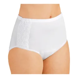 Sicherheits-Damenslip mit Spitze weiss XXL