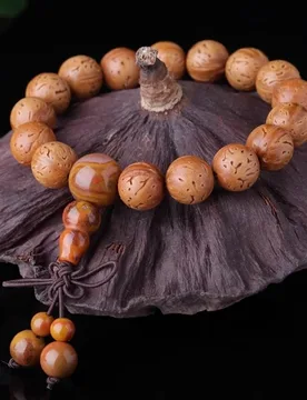 Aged peach stone bracelet women and men, suitable for the zodiac year, hand-polished round beads with natural - Aliexpress - FashionsVida