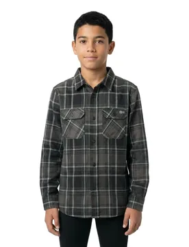 Chemise à Manches Longues Daybreak Flannel Black M Garçon - Salty Crew - FashionsVida