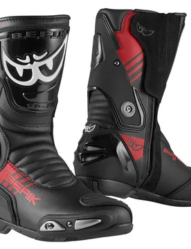 Stivali Moto Racing SHAFT 3.0 1448-BK Nero Rosso Fluo taglia 44 - Berik - FashionsVida