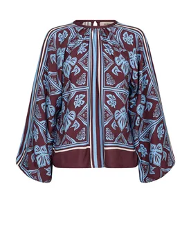 XS MMMilkey Linocut Blouse female - XS - FashionsVida