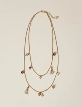 Collier avec charms et pierres multicolores - TWINSET - FashionsVida