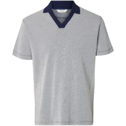 Polo de hombre de manga corta con cuello abierto
