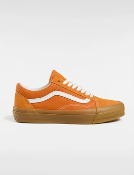 Unisex Premium Old Skool Sneakers - Orange Leather - Size Uk 3 - Vans - FashionsVida