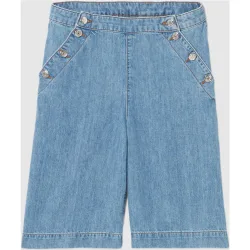 Short de mujer vaquero marinero de corte ancho