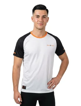 Rodas Short Sleeve T-shirt Orange / White 2XL - Black Crown - FashionsVida