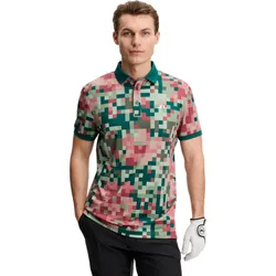 Polo Bridger Tour Print , oliv/pink s