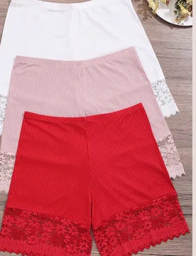 Piezas Pantis multicolor de mujer, Bragas elegantes con parche de encaje ondulado elástico - Shein - FashionsVida