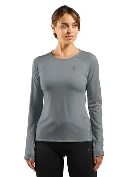 X-alp Pw 115 Long Sleeve T-shirt Grey Melange M Women - Odlo - FashionsVida
