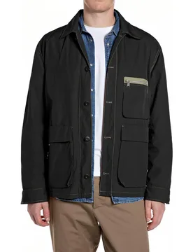 Chaqueta ligera de hombre con cierre de botones - Replay - FashionsVida