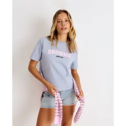 Camiseta de mujer con alas y logo