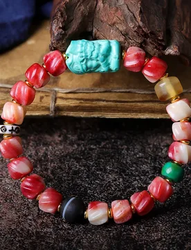 Ethnic Style Full-Blooded Bone Flower Bead Bracelet Tibetan Decorative Art Zhakyilam Chinese-Style Bead Bracelet - Aliexpress - FashionsVida