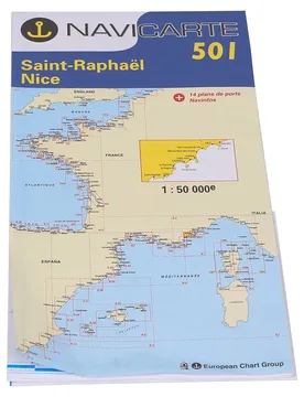 Saint Raphaël-nice-lérins Islands Marine Chart Blue / White One Size unisex - Plastimo - FashionsVida
