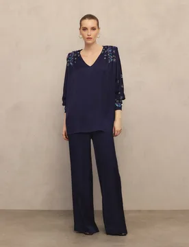 Mono conjunto de dos piezas con pedrería - Woman Fiesta El Corte Inglés - FashionsVida