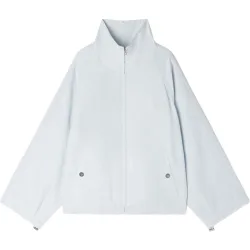 Cazadora de mujer oversize con cuello alto bordada