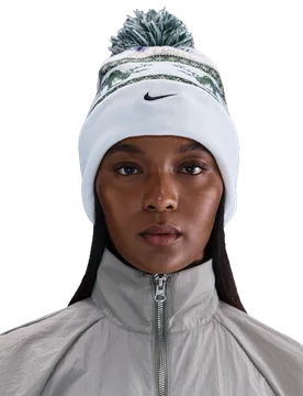 Peak Unisex Knitted Hats & Beanies - White - One Size - Wool - White - Size: One Size - Nike - FashionsVida