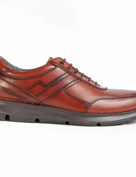 Mens Oxford-Sko Confore4 Brun - Brown Leather - Size Eu 43 - Purapiel - FashionsVida