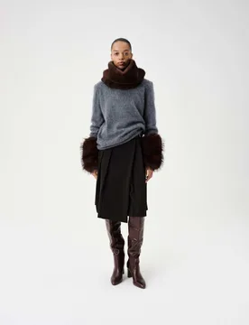 Pleated Midi Kilt Skirt Brown female - Autograph - FashionsVida