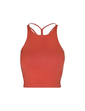 Débardeur de yoga avec soutien-gorge intégré croisés corail XS - Mandala - FashionsVida