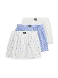 Boxershorts confezione da 3 bianco / blu a righe blu M