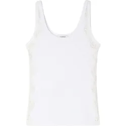 Top de mujer con tirantes finos, encaje y 100% algodón