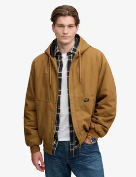 Hooded Bomber Jacket Brown male - Superdry & Co - FashionsVida