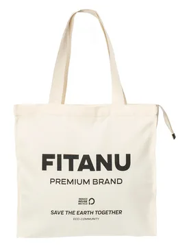 Sac En Toile Eco 36x36 Creme / Black One Size unisex - Fitanu - FashionsVida
