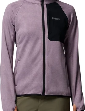 Fleece-Wanderjacke mit Reißverschluss – Damen / Frau Triple Canyon Grid Fleece FZ Shale Purple Triple Canyon Grid Fleece FZ Shale - Columbia - FashionsVida