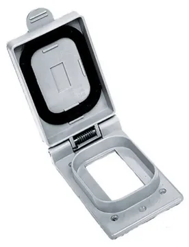 Waterproof Lift Cover Plate Grey One Size unisex - Hubbell - FashionsVida