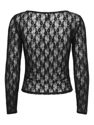 ONLNIKITA L/S BOATNECK LACE TOP BOX female