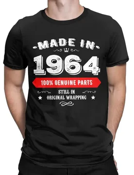 Made in 1964 100% Genuine Parts Born in 1964 60th Birthday 61 years Amazing 100% Cotton over size Vintage T Shirt Clothing - Aliexpress - FashionsVida