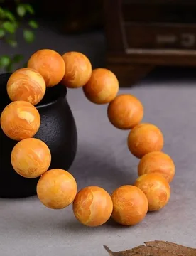 Round bead single-loop , orange peel raw stone, unisex bracelet, old amber - Aliexpress - FashionsVida