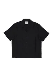 Camicia Manica Corta Uomo Linen Shirt Black