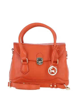 Womens Elegant Handbag With Detachable Crossbody Strap - Orange - One Size - Ashwood Leather - FashionsVida