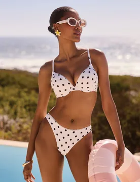 Hydra Polka Dot Bikini Bottoms White Mix female - Boux Avenue - FashionsVida
