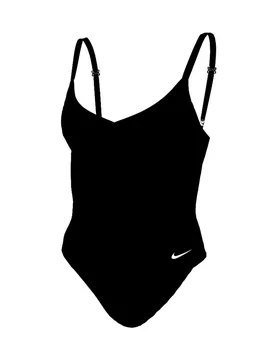 Essential V-neck Swimsuit Black S Women - Nike Swim - FashionsVida