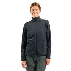 Grid Full Zip Fleece Black Melange 2XS Women