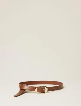 Ceinture en cuir avec cabochons - TWINSET - FashionsVida