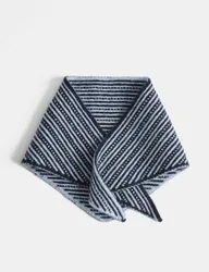 Kids Triangle Striped Scarf Blue Mix Female