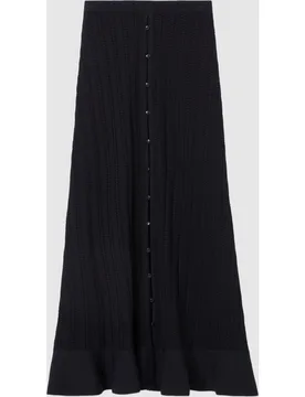 Falda larga fluida de crochet - CLAUDIE PIERLOT - FashionsVida