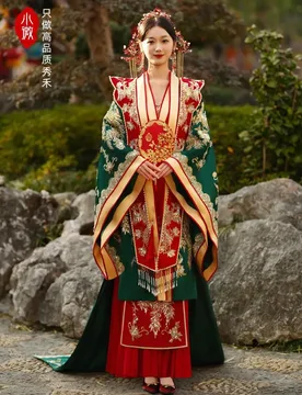 Hanfu wedding attire Chinese-style bride's phoenix crown and red veil men's women's photo studio suits - Aliexpress - FashionsVida