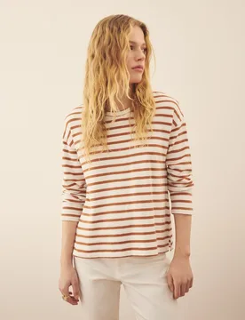 Sudadera de mujer con estampado de rayas - Southern Cotton - FashionsVida
