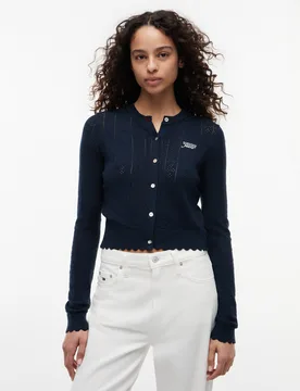 S TJW POINTELLE CARDIGAN female - S - FashionsVida