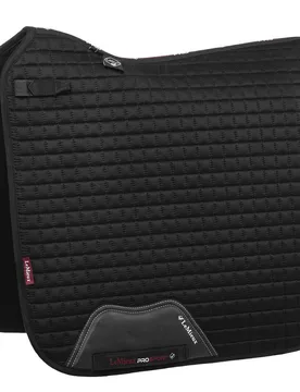 Schabracke Suede Dressage Square, L, black, DR - Le Mieux - FashionsVida