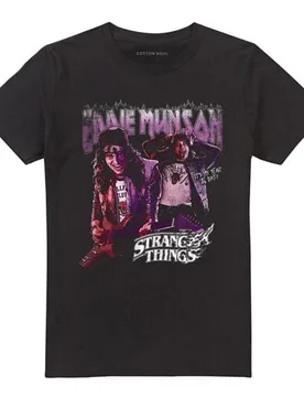 T-Shirt - Eddie Munson Homage 86 - S bis 5XL - Größe XXL - schwarz - Lizenzierter Fanartikel - Unisex - unisex - Stranger Things - FashionsVida