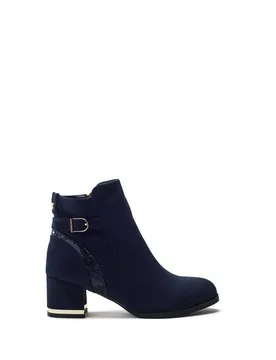 Women's 'Peyari' Alcantara Ankle Boots in Navy Size: 7 - Navy - Size: 7 - Moda in Pelle - FashionsVida