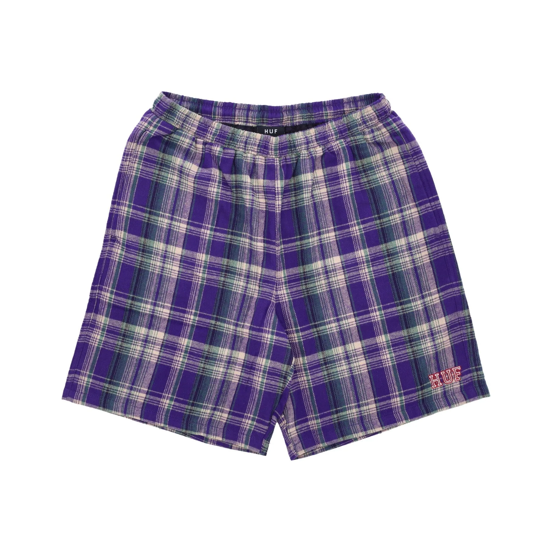 Pantalone Corto Uomo Cortland Flannel Easy Short Purple - Huf - FashionsVida