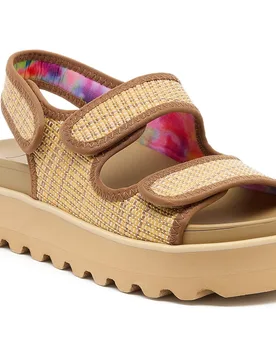 Balmy Raffia Textile Womens Natural Sandals - Size Uk 8 - Rocket Dog - FashionsVida